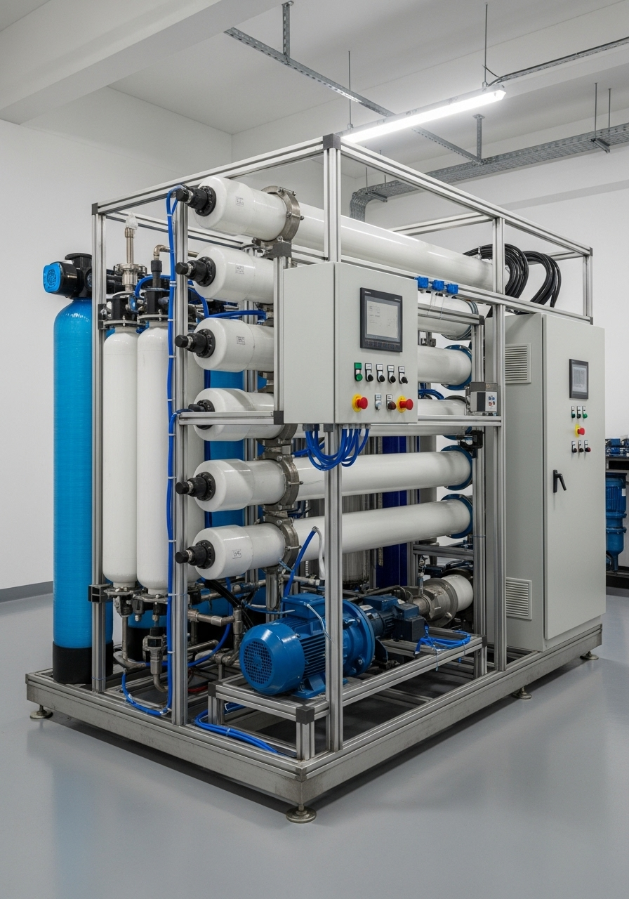 Reverse Osmosis & Membrane Systems - Industrial equipment MRO-Series with detailed technical specifications and certifications