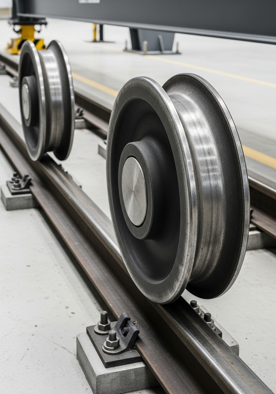 Crane Wheels & Rail Systems - Industrial equipment MCW-Series with detailed technical specifications and certifications