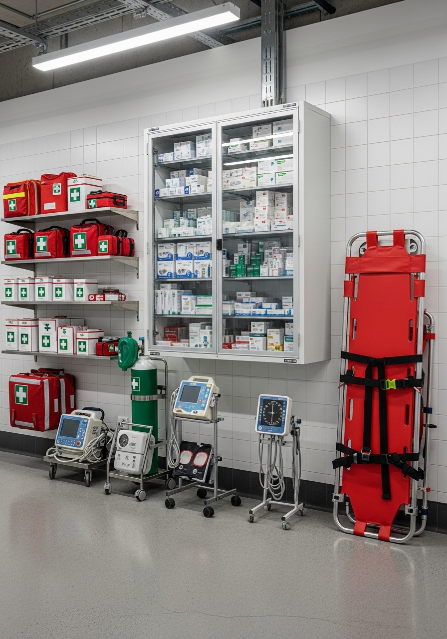Emergency Medical & First Aid Equipment - Industrial equipment MME-Emergency Series with detailed technical specifications and certifications