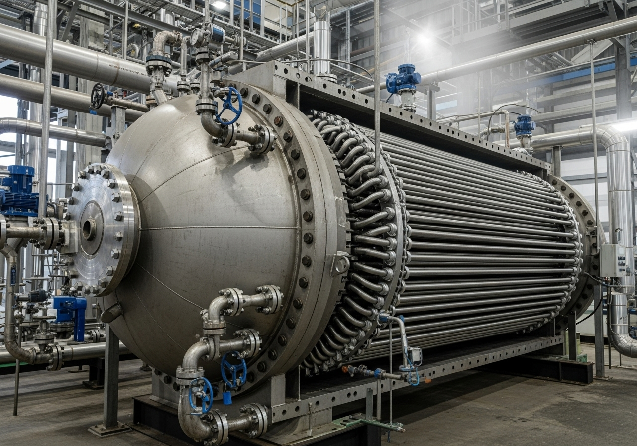 Shell & Tube Heat Exchangers - Industrial equipment MST-Series with detailed technical specifications and certifications