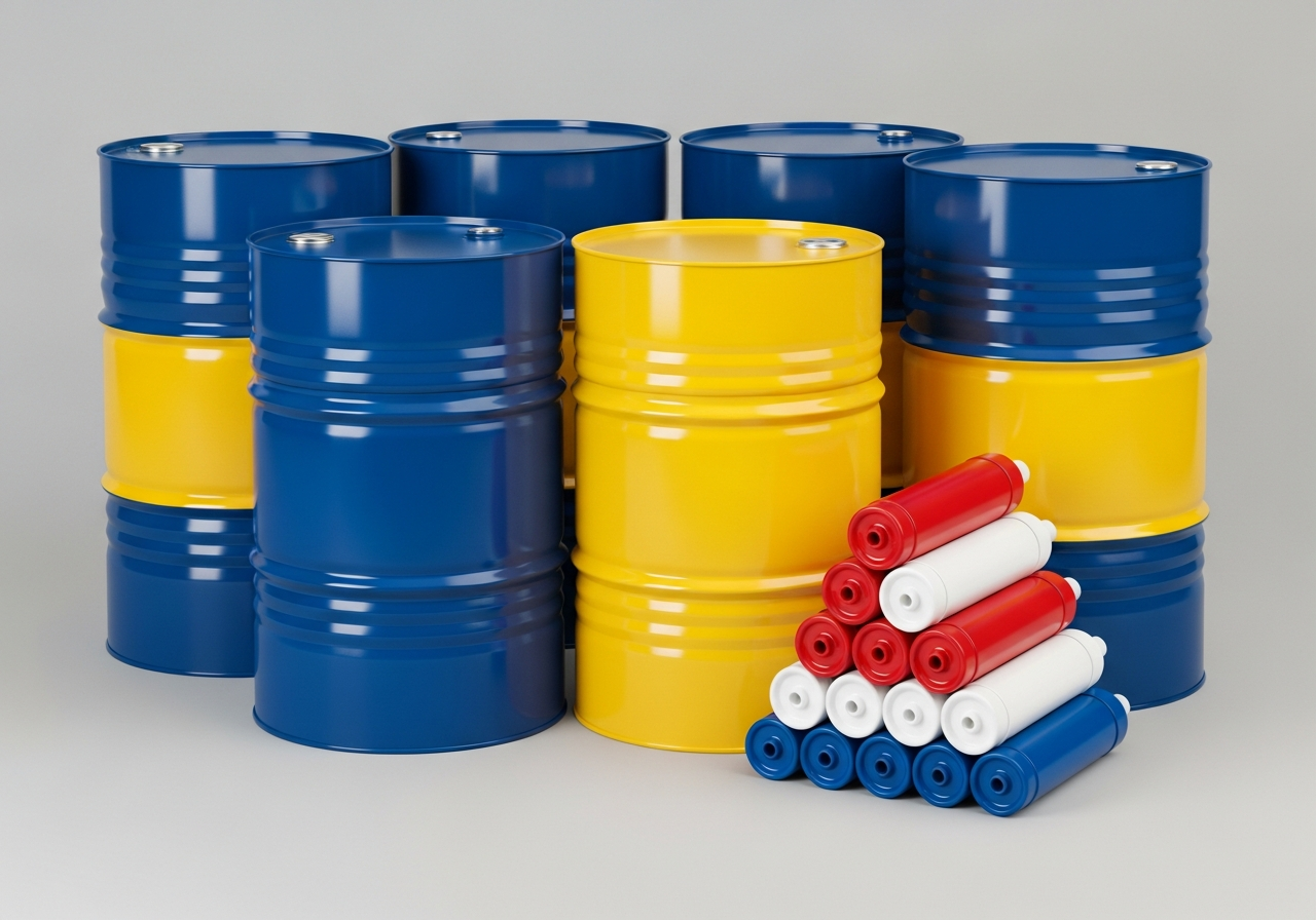 Industrial mining lubricants and greases — oil drums and grease cartridges for haul-truck fleets and fixed plant