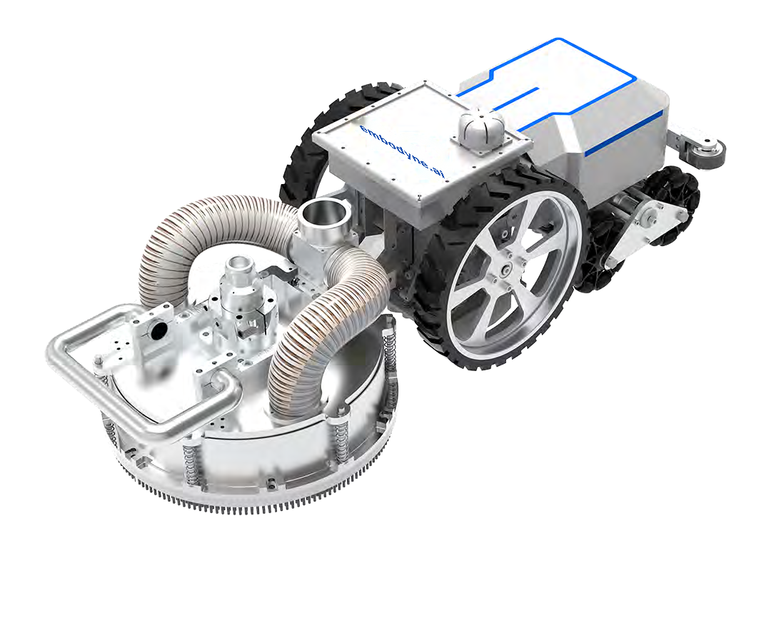 embodyne.ai Flat-Bottom UHP Hydroblasting Crawler: M-03 PRO close mode